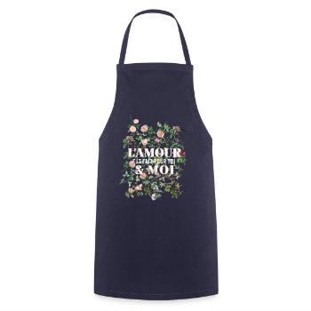 L'amour est fait pour toi et moi - Tablier de cuisine - marine - Devant - AI Model Male 185 dark (185cm)