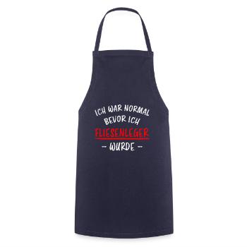 Fliesenleger Lustig Spruch Job Bodenleger Geschenk - Kochschürze - Navy - Vorne - AI Model Male 185 dark (185cm)