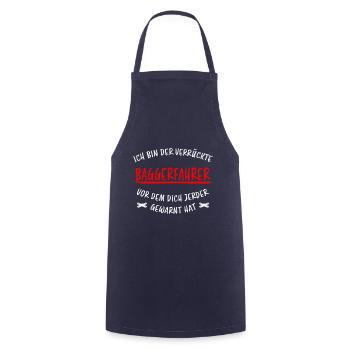 Baggerfahrer Lustiger Spruch Bagger Beruf Geschenk - Kochschürze - Navy - Vorne - AI Model Male 185 dark (185cm)