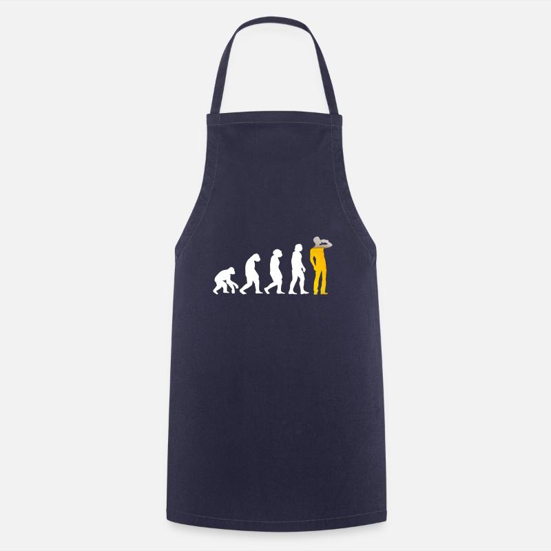 Beer men evolution funny - Cooking Apron - navy