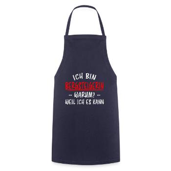 Bergsteigerin Wandern Fun Lustiger Spruch Geschenk - Kochschürze - Navy - Vorne - AI Model Male 185 dark (185cm)