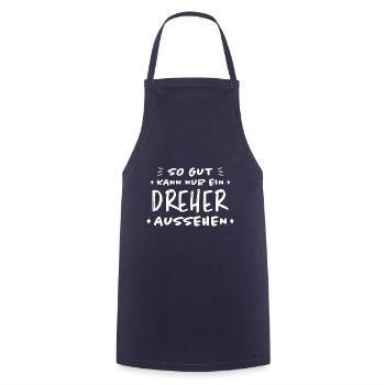 Dreher Fun Spruch Drehmaschinen Dreher Geschenk - Kochschürze - Navy - Vorne - AI Model Male 185 dark (185cm)