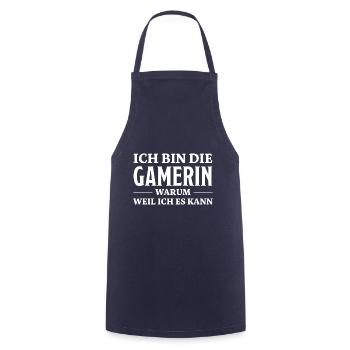 Gamerin Spruch Videospiel Sprüche Gamerin Geschenk - Kochschürze - Navy - Vorne - AI Model Male 185 dark (185cm)
