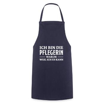 Pflegerin Spruch Pflegekraft Pflegerin Geschenk - Kochschürze - Navy - Vorne - AI Model Male 185 dark (185cm)