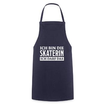 Skaterin Spruch Skating Lustiges Skaterin Geschenk - Kochschürze - Navy - Vorne - AI Model Male 185 dark (185cm)