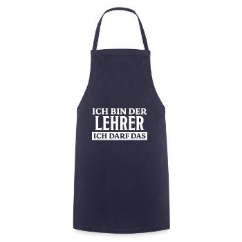 Lehrer Spruch Unterricht Lustiges Lehrer Geschenk - Kochschürze - Navy - Vorne - AI Model Male 185 dark (185cm)
