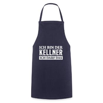 Kellner Spruch Restaurant Lustige Kellner Geschenk - Kochschürze - Navy - Vorne - AI Model Male 185 dark (185cm)