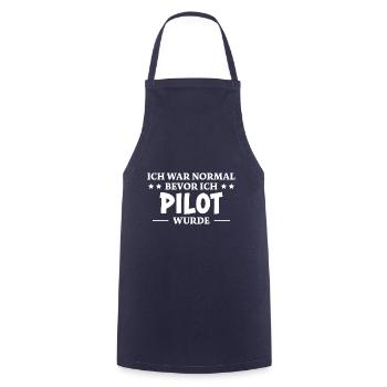 Pilot Spruch Flugsport Lustiges Piloten Geschenk - Kochschürze - Navy - Vorne - AI Model Male 185 dark (185cm)