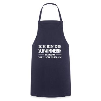 Schwimmerin Spruch Schwimmen Schwimmerin Geschenk - Kochschürze - Navy - Vorne - AI Model Male 185 dark (185cm)