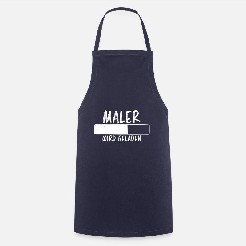 Maler Spruch Lackierer Lustiges Maler Geschenk - Kochschürze - Navy