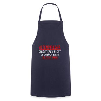 Altenpfleger Beruf Lustiger Spruch Pflege Geschenk - Kochschürze - Navy - Vorne - AI Model Male 185 dark (185cm)