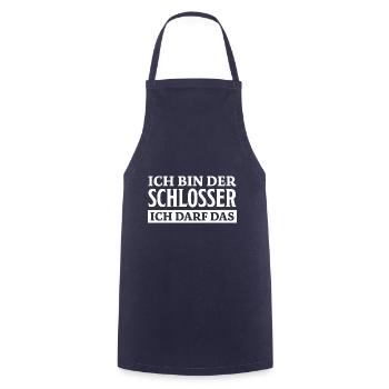 Schlosser Spruch Beruf Lustiges Schlosser Geschenk - Kochschürze - Navy - Vorne - AI Model Male 185 dark (185cm)