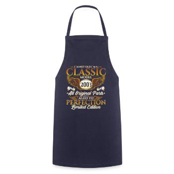 Born 2003 19th Birthday Gift Men Fun - Cooking Apron - navy - Front - AI Model Male 185 dark (185cm)