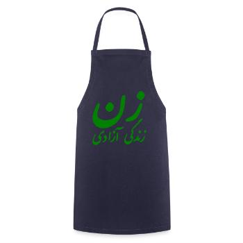 Women life freedom iran - Tablier de cuisine - marine - Devant - AI Model Male 185 dark (185cm)