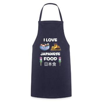 Japan Anime Funny Saying Rice Ramen Gift - Cooking Apron - navy - Front - AI Model Male 185 dark (185cm)