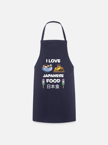 Japon Anime Drôle de sort Riz Ramen Cadeau - Tablier de cuisine - marine