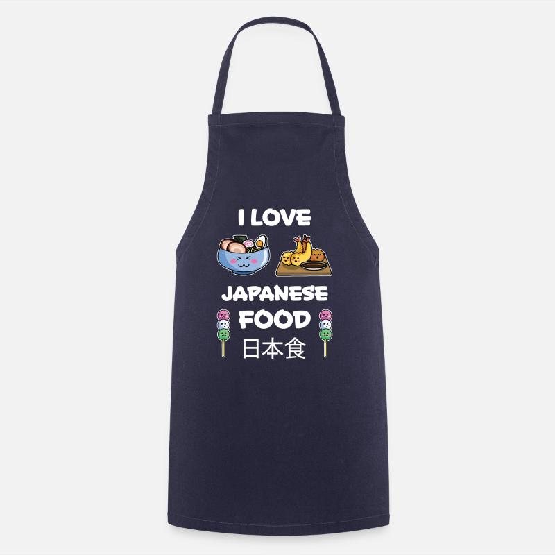 Japon Anime Drôle de sort Riz Ramen Cadeau - Tablier de cuisine - marine