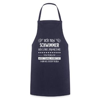 Schwimmer Sport Lustiger Spruch Schwimmen Geschenk - Kochschürze - Navy - Vorne - AI Model Male 185 dark (185cm)