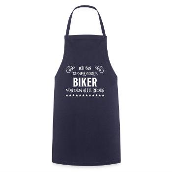 Biker Spruch Bike Fahrrad Motorrad Biker Geschenk - Kochschürze - Navy - Vorne - AI Model Male 185 dark (185cm)