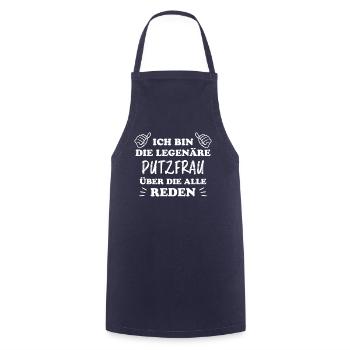 Putzfrau Haushalt Spruch Reinigungskraft Geschenk - Kochschürze - Navy - Vorne - AI Model Male 185 dark (185cm)