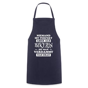 Bikerin Spruch Motorrad Lustiges Bikerin Geschenk - Kochschürze - Navy - Vorne - AI Model Male 185 dark (185cm)