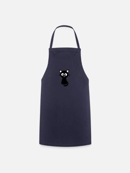 Funny sweet cat - Cooking Apron - navy