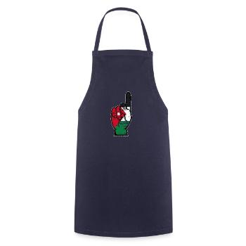 Drapeau jordanien numéro 1 utilisé - Tablier de cuisine - marine - Devant - AI Model Male 185 dark (185cm)