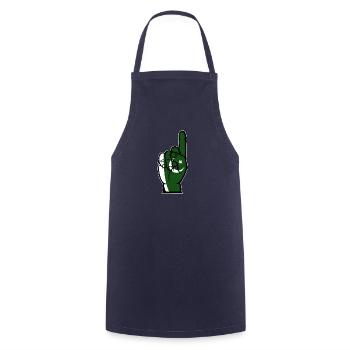 Pakistan flag number 1 - Cooking Apron - navy - Front - AI Model Male 185 dark (185cm)