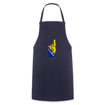 Drapeau de Bosnie numéro 1 - Tablier de cuisine - marine - Devant - AI Model Male 185 dark (185cm)