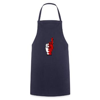 Bahrain flag number 1 used - Cooking Apron - navy - Front - AI Model Male 185 dark (185cm)
