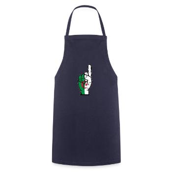 Algeria flag number 1 used - Cooking Apron - navy - Front - AI Model Male 185 dark (185cm)