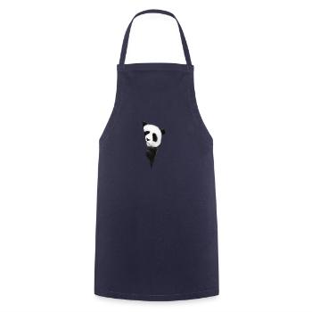 Casual Cool Panda Bear - Cooking Apron - navy - Front - AI Model Male 185 dark (185cm)