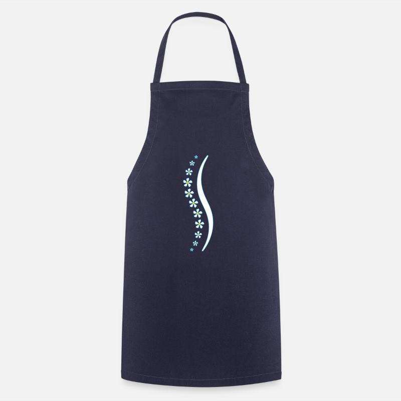 Épine florale bleue - Tablier de cuisine - marine