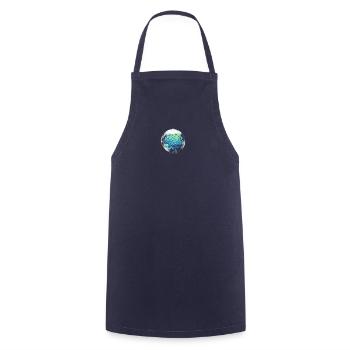 Cerveau bleu-vert : harmonie et vitalité mentale - Tablier de cuisine - marine - Devant - AI Model Male 185 dark (185cm)