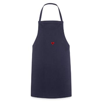 Cœur drapeau Albanie - Tablier de cuisine - marine - Devant - AI Model Male 185 dark (185cm)