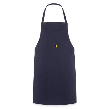 Cœur drapeau Roumanie - Tablier de cuisine - marine - Devant - AI Model Male 185 dark (185cm)
