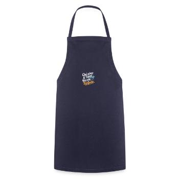 Qui sème le vent récolte la tempête - Tablier de cuisine - marine - Devant - AI Model Male 185 dark (185cm)