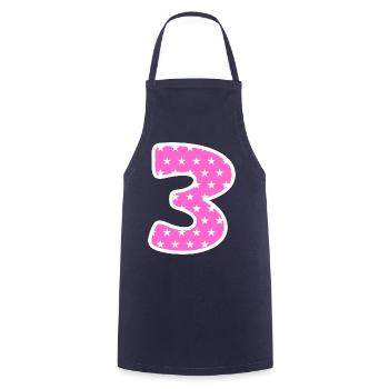 Number 3 - Cooking Apron - navy - Front - AI Model Male 185 dark (185cm)