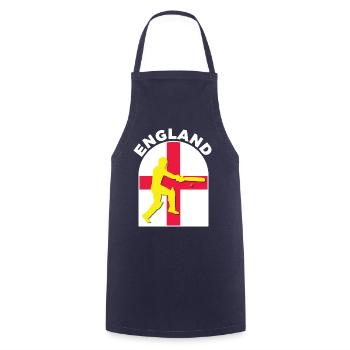 England Cricket Batsman England Flag by DPattonPD - Cooking Apron - navy - Front - AI Model Male 185 dark (185cm)