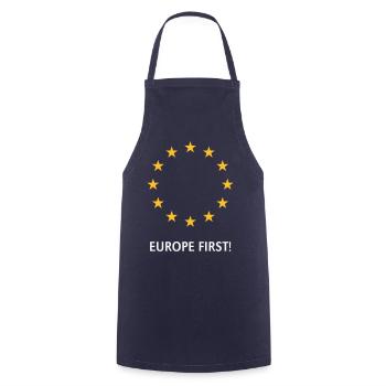 L’Europe d’abord ! L’Europe d’abord ! (2C) - Tablier de cuisine - marine - Devant - AI Model Male 185 dark (185cm)