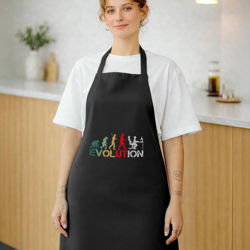 Computer Nerd Programmer Evolution funny Cooking Apron