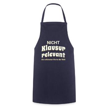 Nicht Klausurrelevant - schönsten Worte der Welt - Kochschürze - Navy - Vorne - AI Model Male 185 dark (185cm)