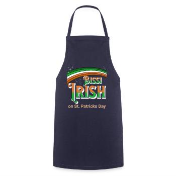 Bissi Irish - am St.Patrick's Day! - Kochschürze - Navy - Vorne - AI Model Male 185 dark (185cm)