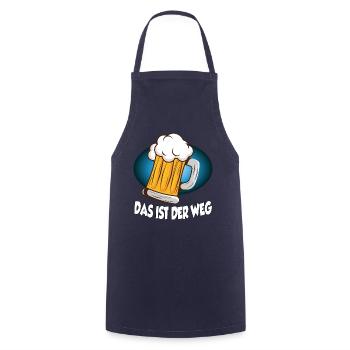 Das ist der Weg - lustiges Party Malle Design - Kochschürze - Navy - Vorne - AI Model Male 185 dark (185cm)
