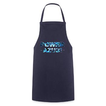 POWER AZUBI - der Auszubildende der Gas gibt Humor - Kochschürze - Navy - Vorne - AI Model Male 185 dark (185cm)