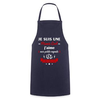 Mamie cool ambulance, fête des grands-mères - Tablier de cuisine - marine - Devant - AI Model Male 185 dark (185cm)