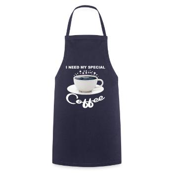 Coffee cup - I dream of the sea - Cooking Apron - navy - Front - AI Model Male 185 dark (185cm)