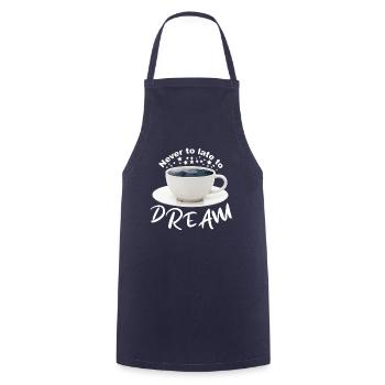 Coffee cup - I dream of the sea - Cooking Apron - navy - Front - AI Model Male 185 dark (185cm)