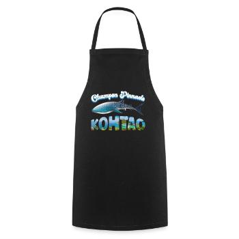 Walhai - Chumpon Pinnacle - Koh Tao - Tauchen - Kochschürze - Schwarz - Vorne - AI Model Male 185 dark (185cm)
