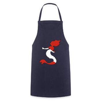 Dive Flag Flags Mermaid Plongée sous-marine - Tablier de cuisine - marine - Devant - AI Model Male 185 dark (185cm)